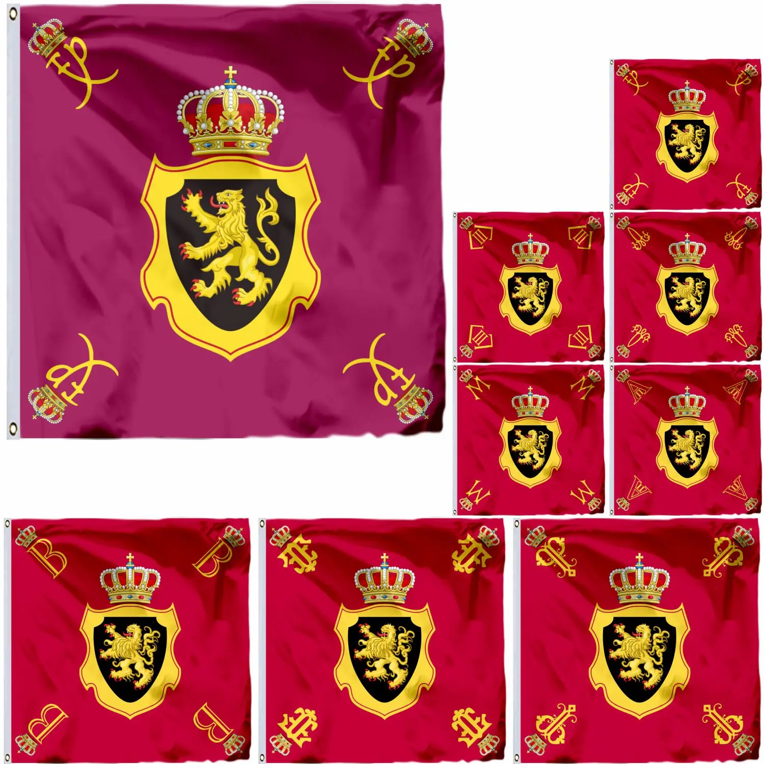 Belgium King and Queen Flag 4X4FT 120X120CM Royal Standard K
