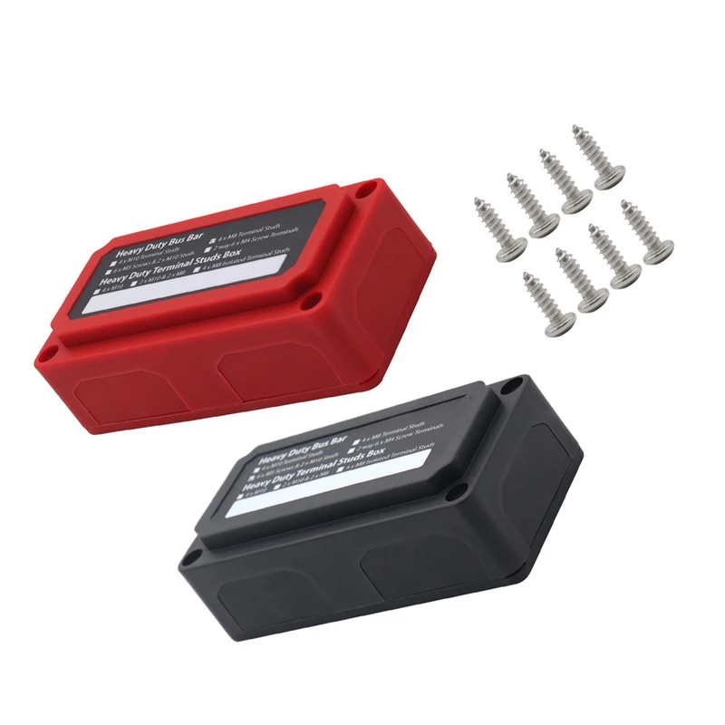 

2Pcs Bus Bar Box Board 300A High Current Busbar Automobiles Maximum Connection Amplifier Power Case Parts Accessories