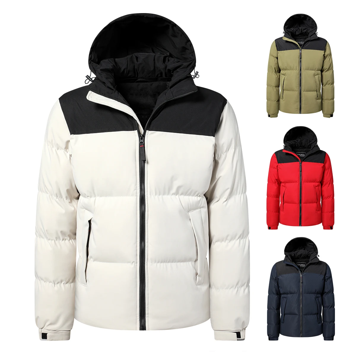 

Men Winter Brand New Casual Detachable Hat Thick Warm Parkas Coat Jacket Men Women Outwear Autumn Fashion Windproof Parka Men