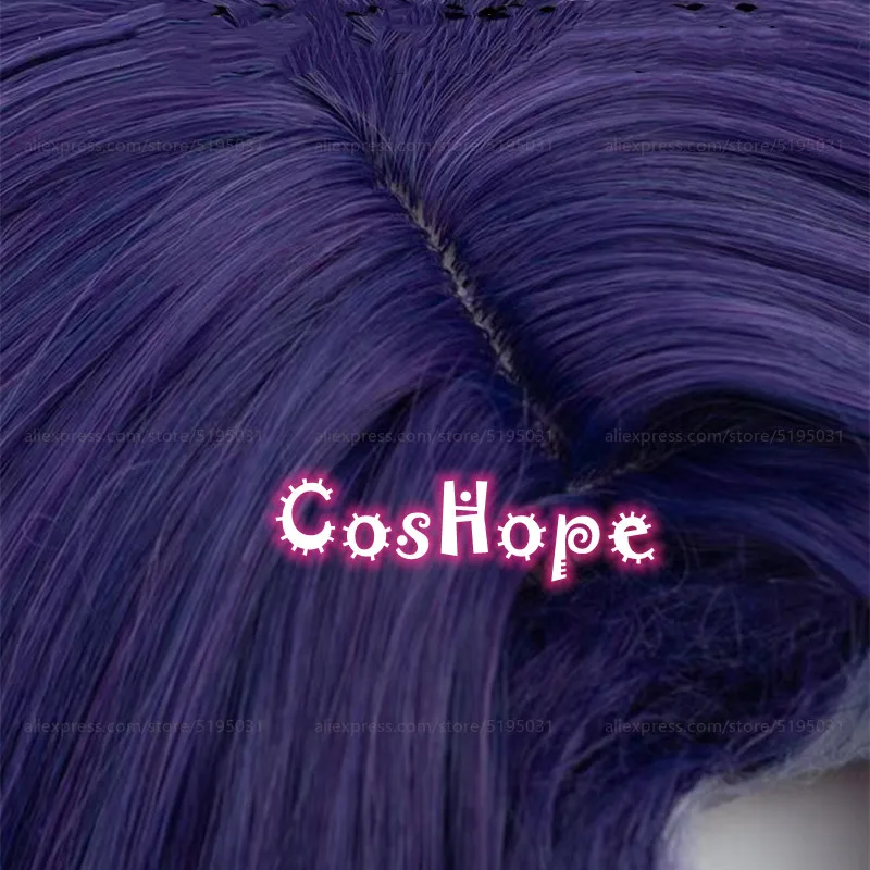 Доктор Парик для косплея соотношение 35 см короткий синий фиолетовый мелирование