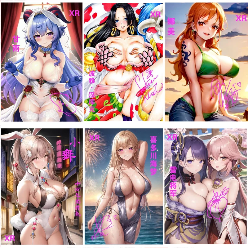 

40Pcs/set Dream Goddess Boa Hancock Kitagawa Marin Ayanami Rei Flash Card ACG Sexy Kawaii Anime Game Collection Cards Gift Toys