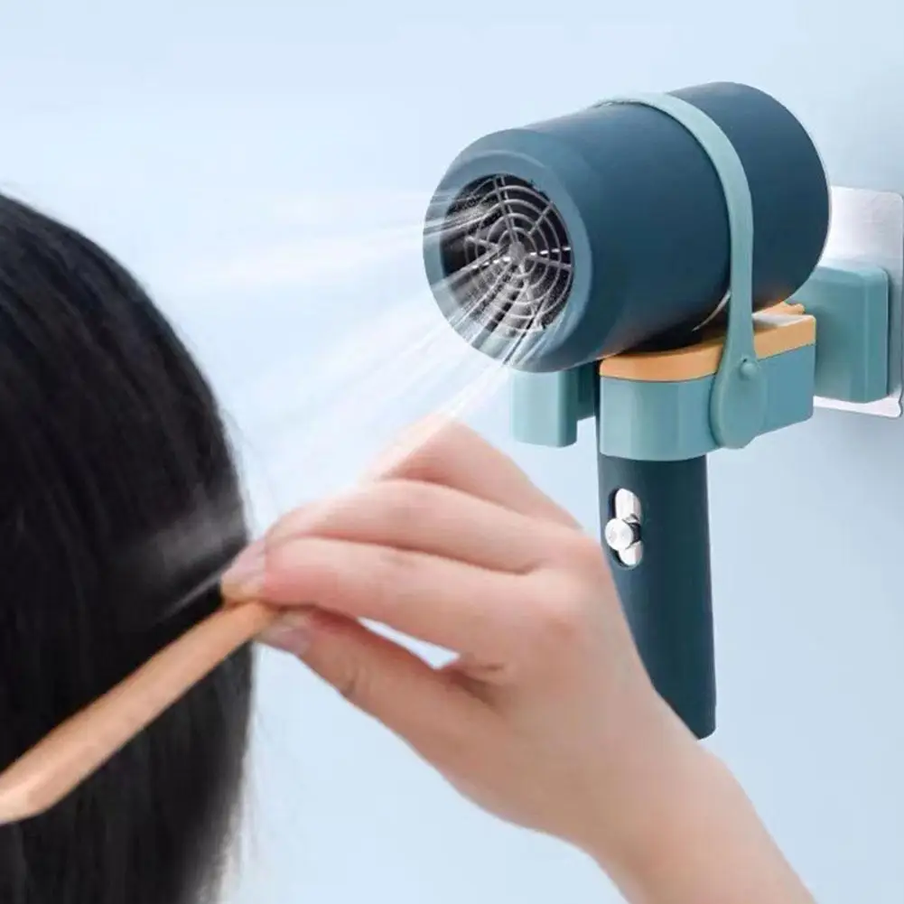 

Настенный держатель для сушилки для волос, стеллаж для хранения в туалете, домашний держатель, органайзер для сушки, стеллаж для ванной, нас...