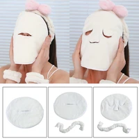 facial towel white moisturizing hydrating beauty salon products cold hot compress mask soft breathable coral fleece face towel