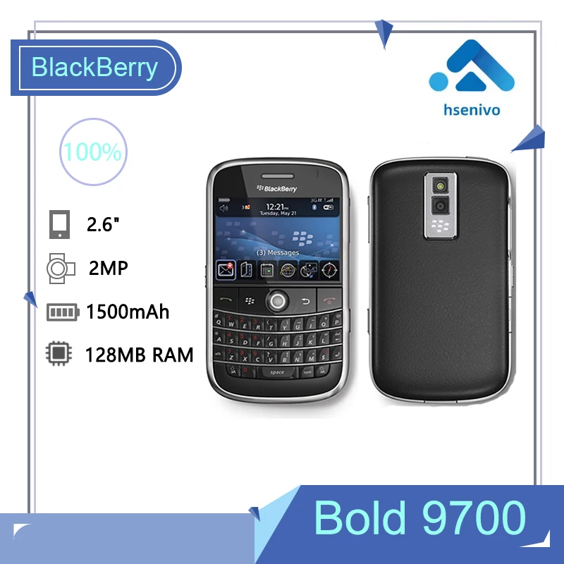 Blackberry 9000 Refurbished-Unlocked Original Blackberry Bold 9000 Mobile Phone GPS WIFI 3G Cell Phone Refurbished Free shipping