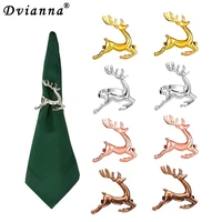 dvianna 24pcs deer napkin rings for christmas holiday parties weddings receptions dining table decor mixed color hwc03