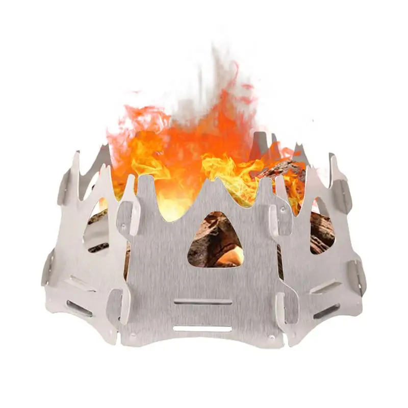 

Foldable Camping Stove Portable Folding Wood Burning Stove Wood Burning Stove Fire Stoves For Picnic BBQ Camp Hiking Cooking