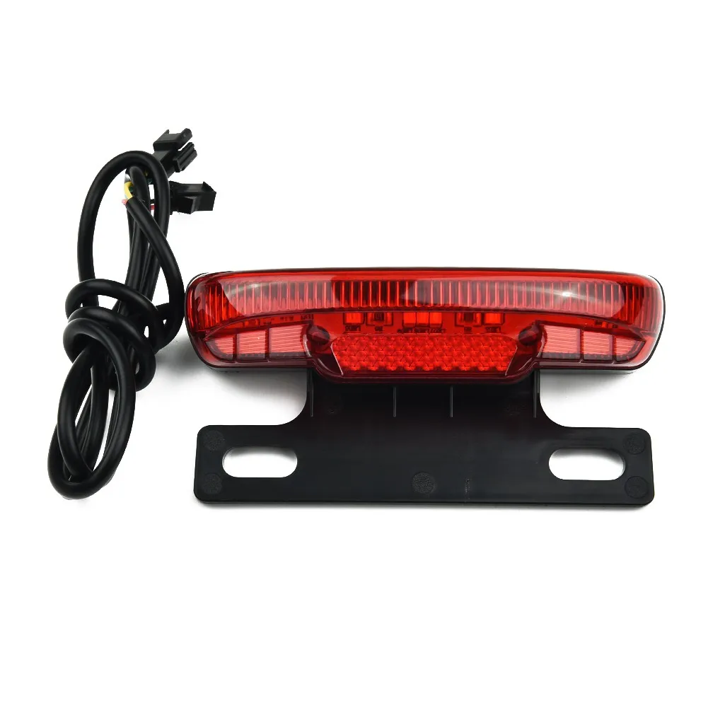 36-60V Bicycle Rear Tail Light LED Safety Warning Light Waterproof Electric Bike Lamp Night Cycling