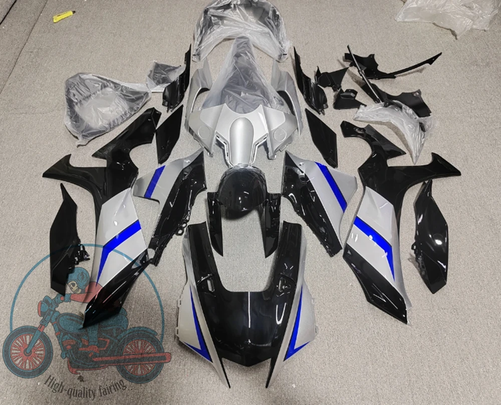 Фото Высококачественный новый комплект обтекателей из ABS-пластика для YAMAHA R1 2020-2024, кастомный, серебристо-черный №1
