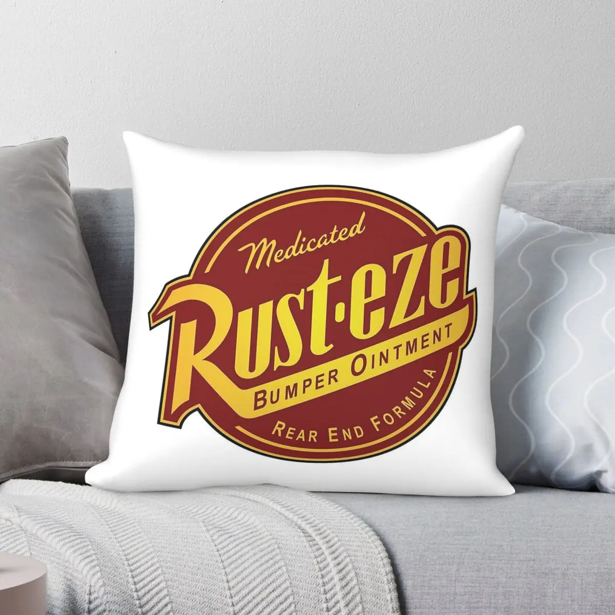 Фото Наволочка Rust-eze Medicated Bumper Ointment из полиэстера, льна и вельвета с узором, декоративная наволочка для подушки, чехол для подушки для комнаты, 45x45 см №1