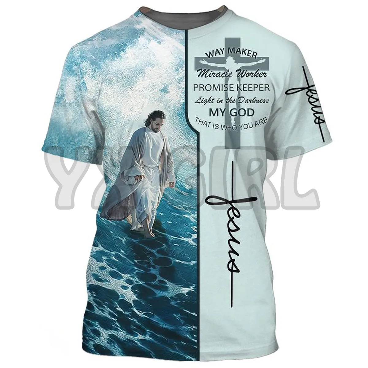 

2022 Summer Fashion Men Way Maker Miracle Worker Promise Keeper Light 3D All Over Printed T Shirts Tee Tops shirts Unisex Tshirt