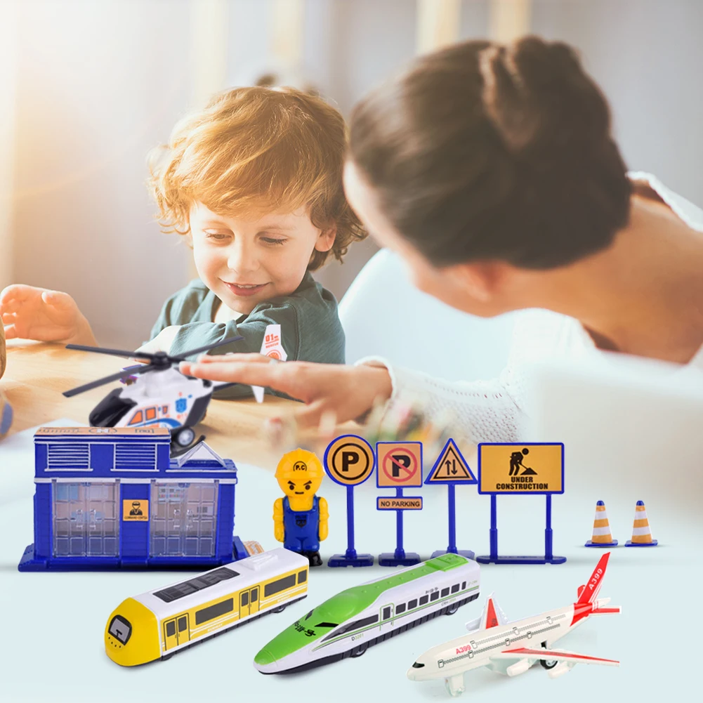 

Children Car 1:76 Toys Inertia Pull Back Simulation Engineering Vehicle Aircraft Children Portable Interactive Toy