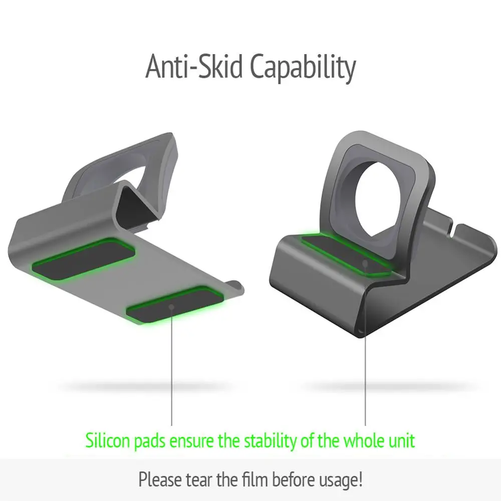 Exquisite Aluminum Silicon Bracket Charger Dock Station Charging Holder for Apple Watch Stand Serie SE/8/7/6/5/4/3/2/1