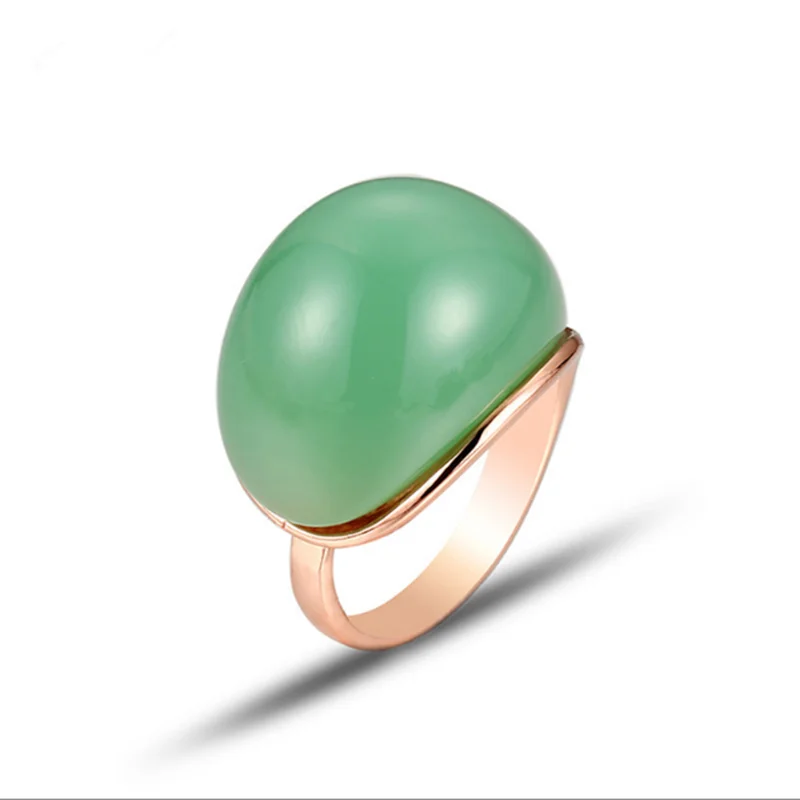 

Grier New Arrivals 2022 Vintage Natural Green Crystal Rings For Women Gifts Stone Opal Emerald Ring mother's day jewelry