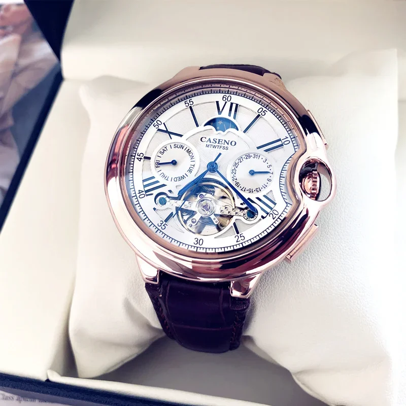 Часы швейцарские мужские механические автоматические водонепроницаемые Модные