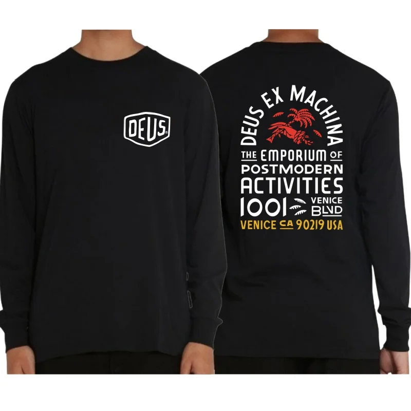 Весенне-осенняя сезонная футболка с длинными рукавами DEUS EX MACHINA мужская