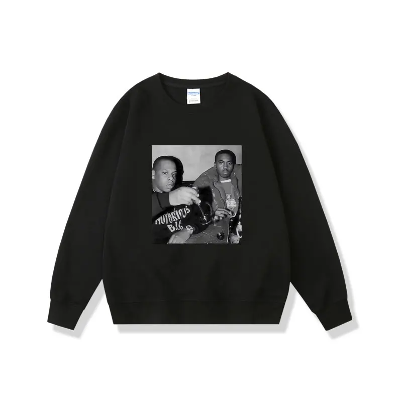 

Rap Legends Jay Z and Nas Hip Hop Punk Sweatshirt Men's Oversized Loose Tracksuit Men Women Harajuku Casual Vintage Sweatshirts
