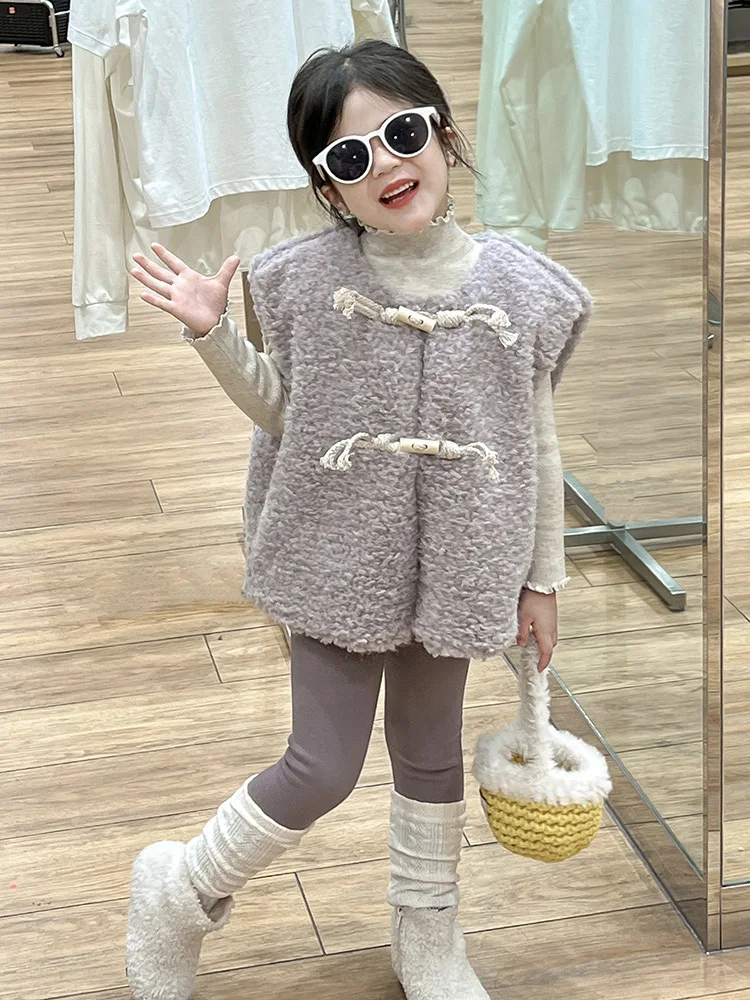 Темпераментный осенне-зимний костюм для девочек новинка 2024 года стеганый