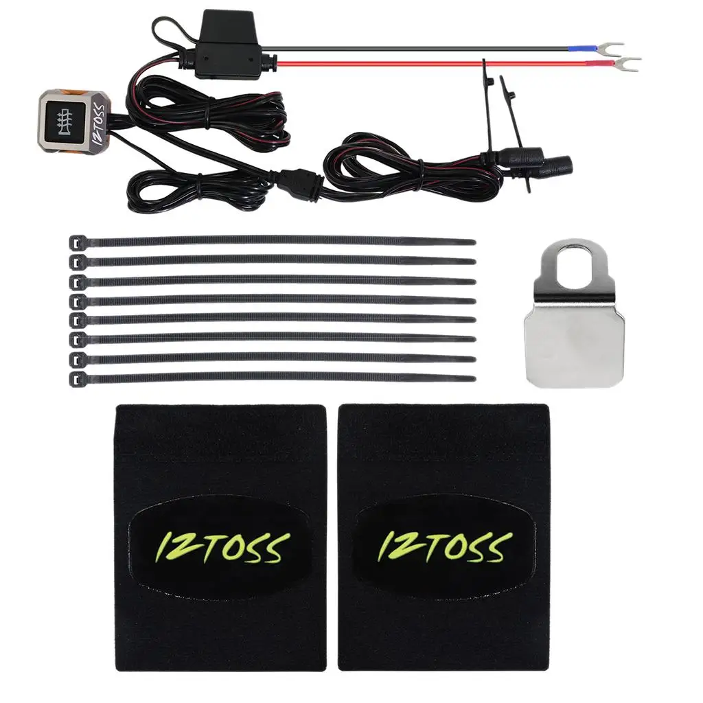 

Motorbike Heated Handlebar Grips 3 Stage Switch Control DC 12V -thin