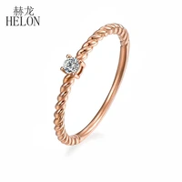 helon solid 14k 10k rose gold vvsdef 100 genuine moissanite diamond engagement ring women wedding fine jewelry moissanite ring