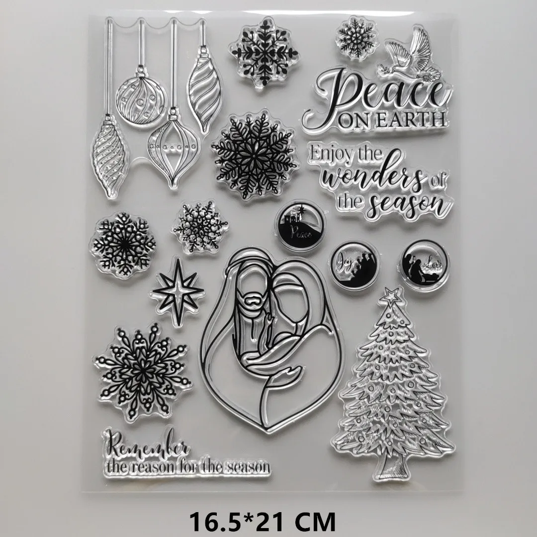 (26 стилей) 2021 Рождественская елка прозрачные штампы Сделай Сам Скрапбукинг