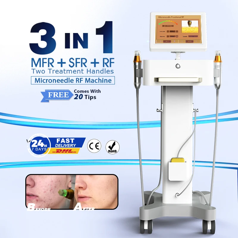 

Perfectlaser Microneedle RF Machine Fractional Radio Frequency Microneedling Wrinkle Scar Acne Removal MSR SFR Skin Rejuvenation