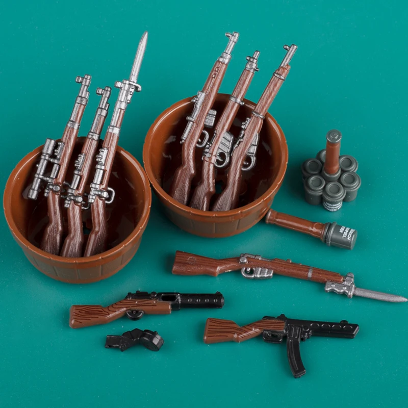 MOC WW2 блоки военного оружия с зернистой фактурой британское оружие Советская