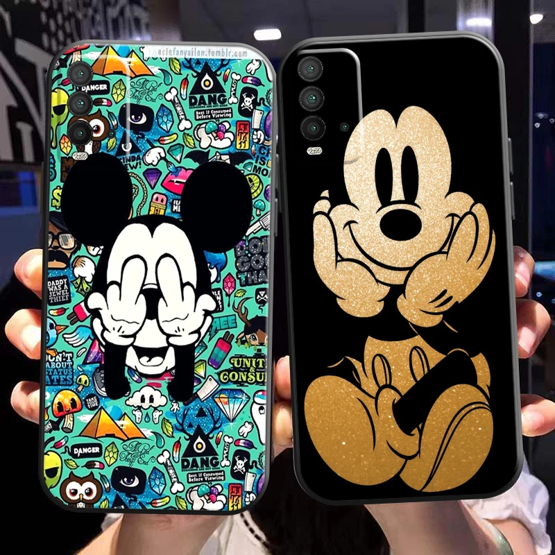

Mickey Minnie Mouse Phone Case For Xiaomi Poco M3 M3 Pro 5G POCO X3 PRO NFC X3 GT Silicone Cover Liquid Silicon Funda Back Soft