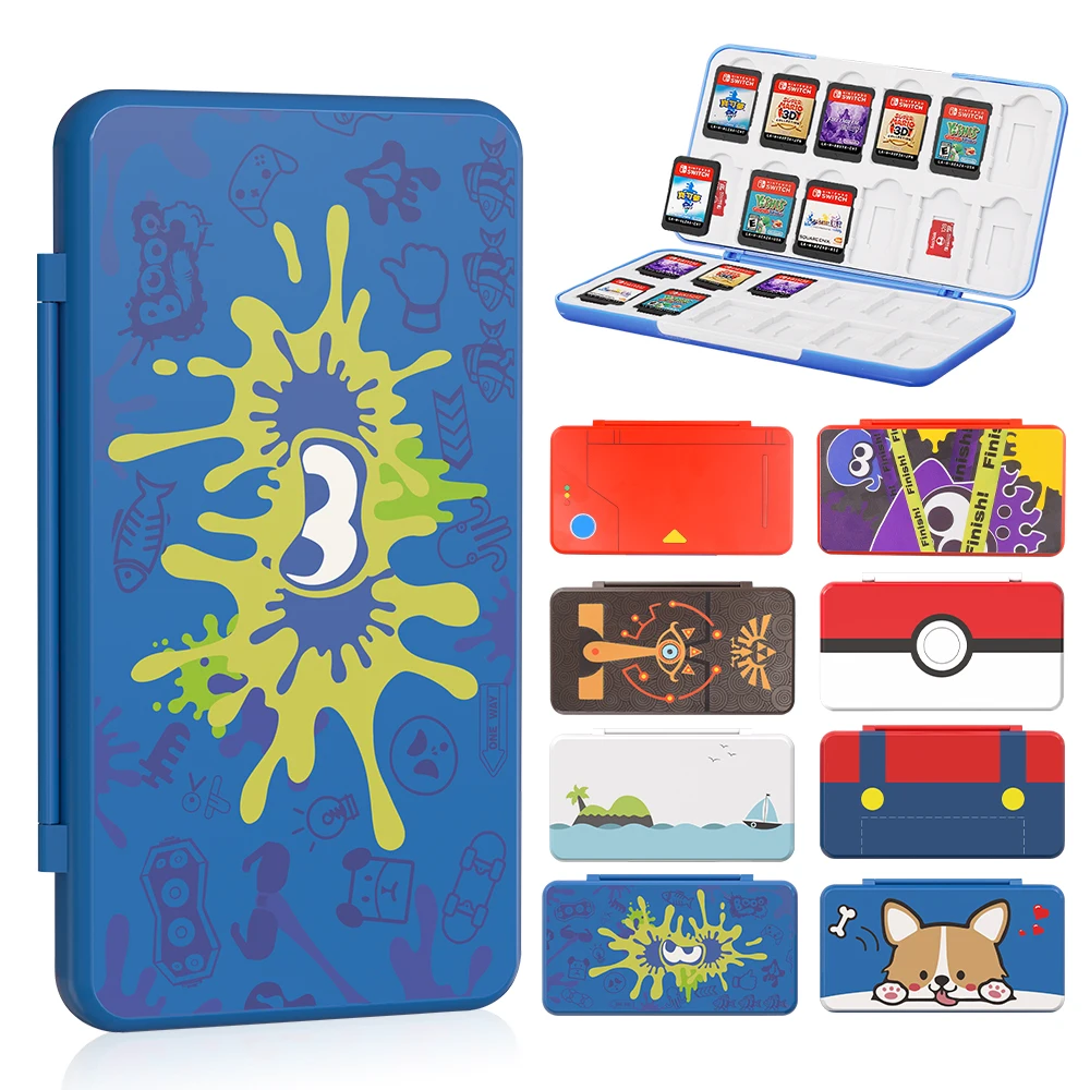 

24 В 1, чехол для хранения игровых карт Nintendo Switch, магнитный 3D силиконовый чехол для Nintendo Switch, аксессуары для Nintendo switch