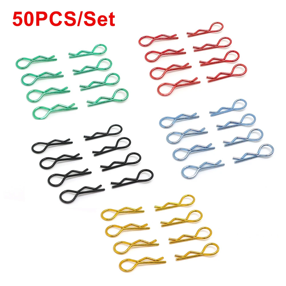 Metal Body Shell Clips Pins R Shape Pins For Trx Trx4 1/10 Model Car Multicolor Rc Rock Crawler Vehicle Models