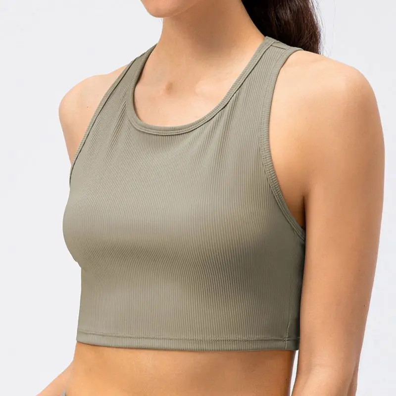 

Women's Shockproof Sports Bra Quick Dry Padded Gathered Bralette Running Solid Brassie Seamless Workout Fitness Underwear