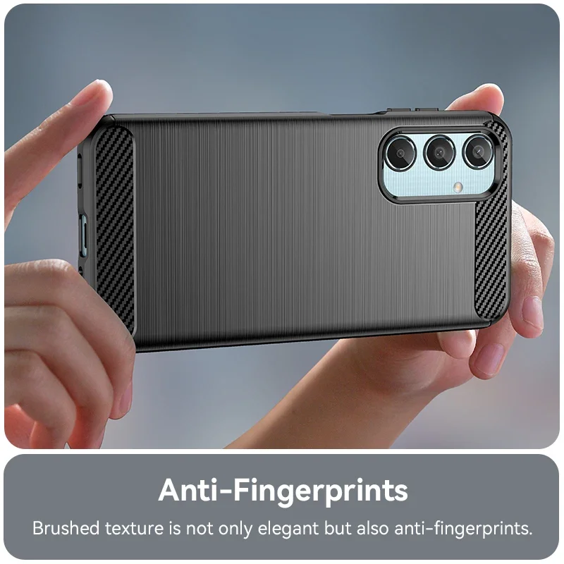 Роскошный противоударный чехол из матового углеродного волокна для Samsung Galaxy M35 M55