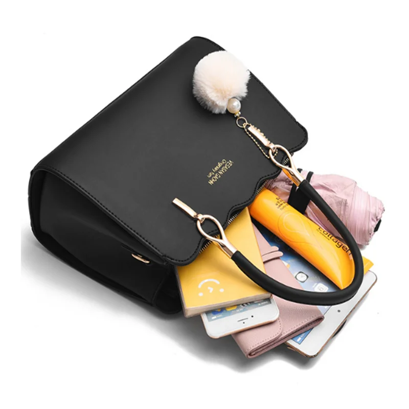 Fashion Luggage  Women's Handbags Crossbody Black NEW Trendy Shoulder Portable Large Capacity Travel Leisure PU  Ladies Bolsos