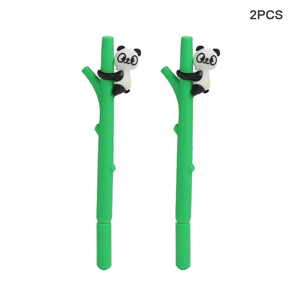 

2pcs Smooth Kids Signing Student Cute Gel Pen 0.5mm Office Cartoon Panda Roller Ball School Stationery Gift Tools Kawaii Ink