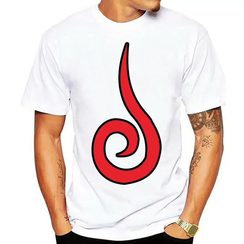 

konoha red symbol t shirt men Printing 100% cotton S-XXXL Trend Fitness New Style Summer Style Formal tshirt