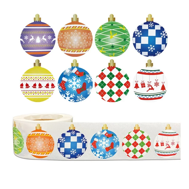

500pcs 3.8cm Merry Christmas Stickers Thank You Gracias Gift Seal Labels Adhesive Paper Sticker for Christmas Packaging Supplies