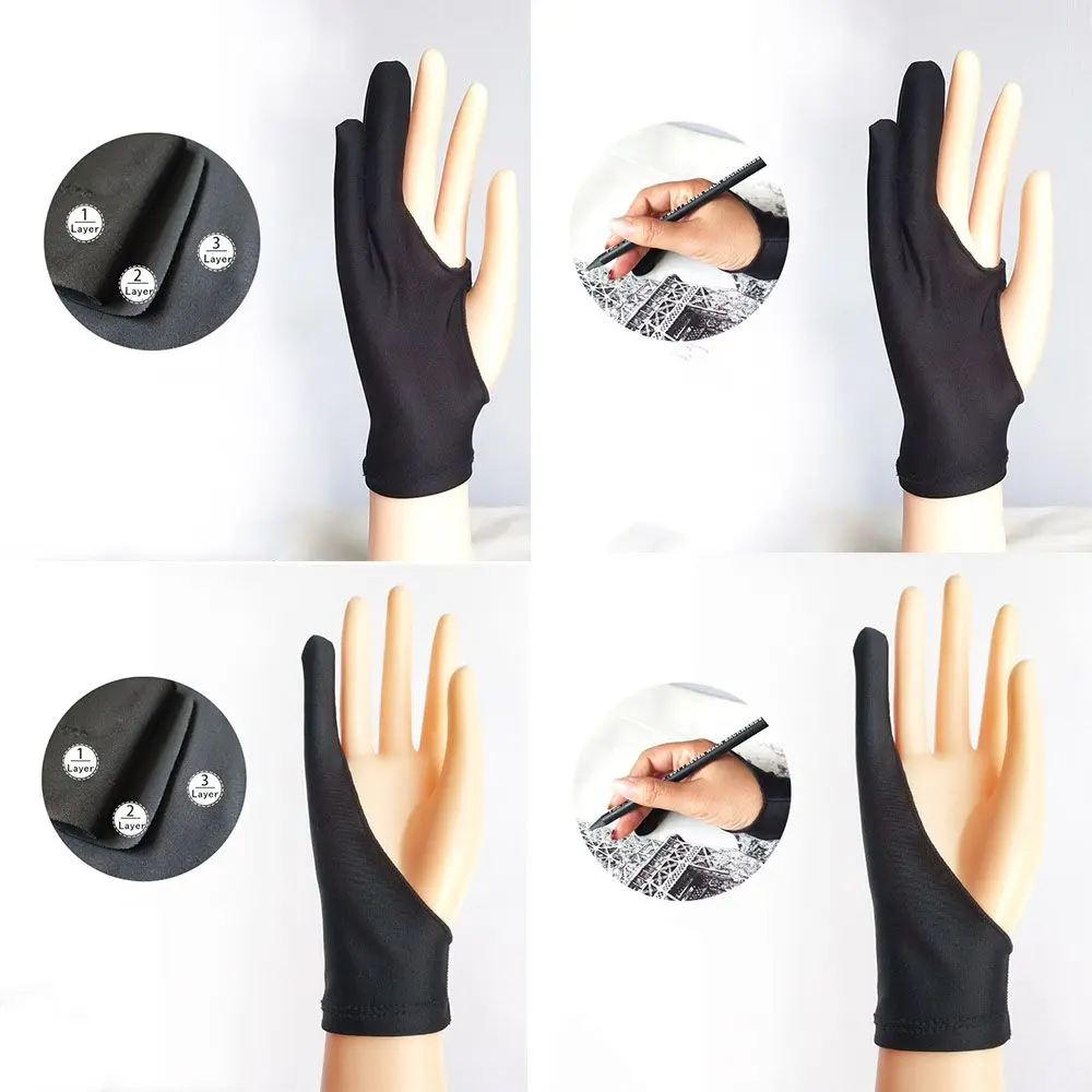 

Draw Prevent Accidental Touch Art Tablet Capacitor Pen Touch Anti-mistouch Glove One Finger Two Fingers Painting Glove