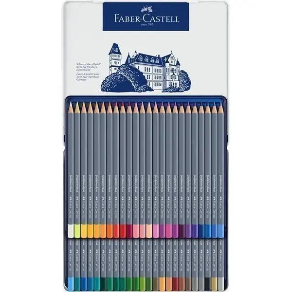 Карандаши цветные Faber-Castell &quotGoldfaber&quot 48 цветов круглые метал. коробка - купить по