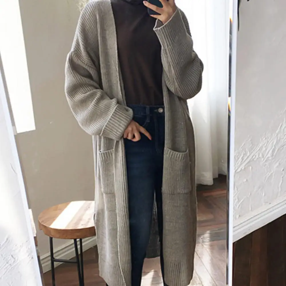 

Autumn Winter Long Cardigans Women Sweater Loose Open Front Knitted Cardigan Jacket for Women Jumper Coat Female Cardigan Coat