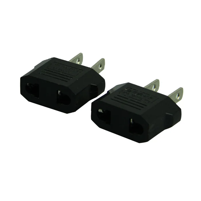 

Hot Ticket 2pcs European to American Outlet Plug Adapter EU to US Adapter Oct20