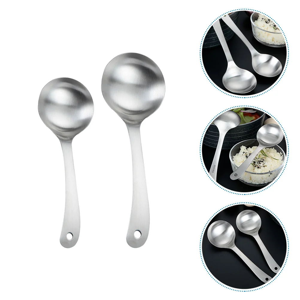 

Spoon Rice Spoons Serving Non Stickpotato Cooking Scooper Kitchen Scoops Spatula Steel Stainless Large Mashed Specialty Drink