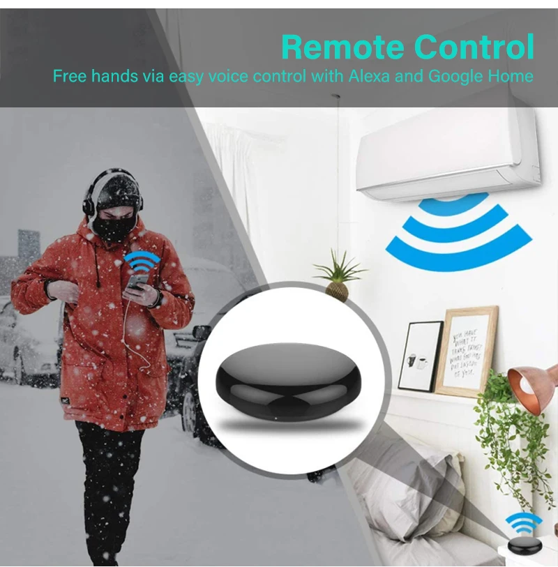 Aubess Tuya WiFi IR Remote Control For Air Conditioner TV Smart Home Infrared Universal Controller Via Alexa Google | Обустройство