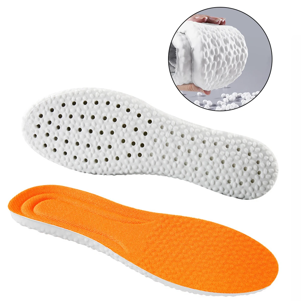 

1pair Men Women Shock Absorption Practical Non Slip Breathable Sports Insole Daily Walking Training Cushioning Running For Shoes