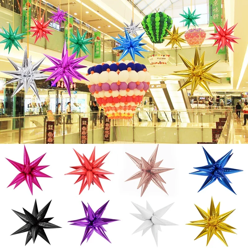 22 Inch 4D Exploding Star Balloons Christmas Decoration New Year's Gift Wedding Birthday Mall Home Decoration Party Supplies images - 6