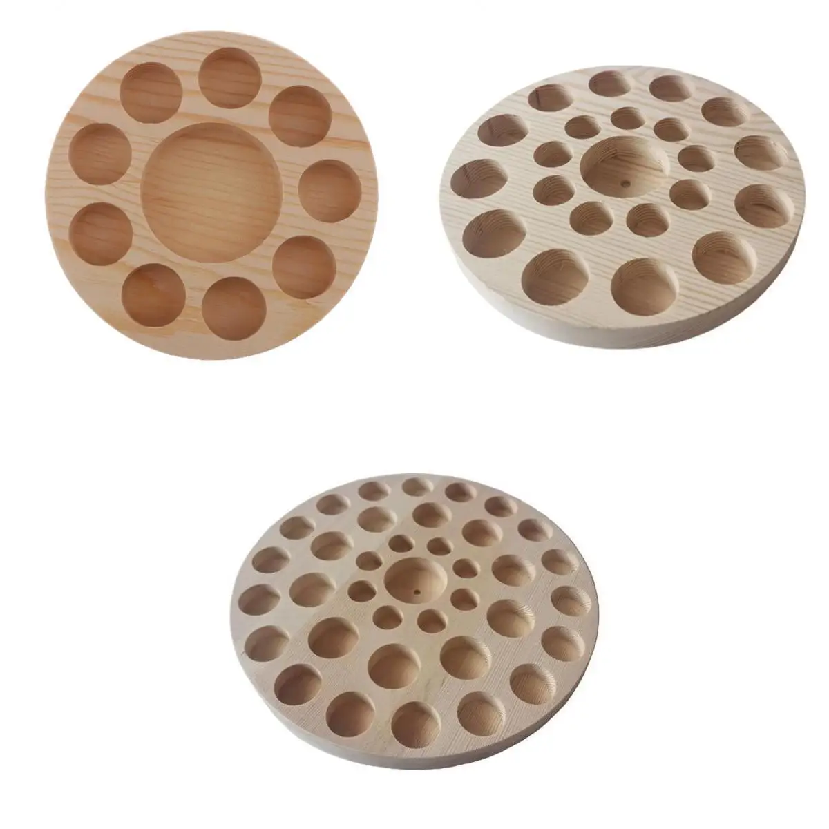 

3Set Wood Essential Oils Holder Stand Rack Display Shelf Wooden Storage Case Box Holder Essential Oil Organizer