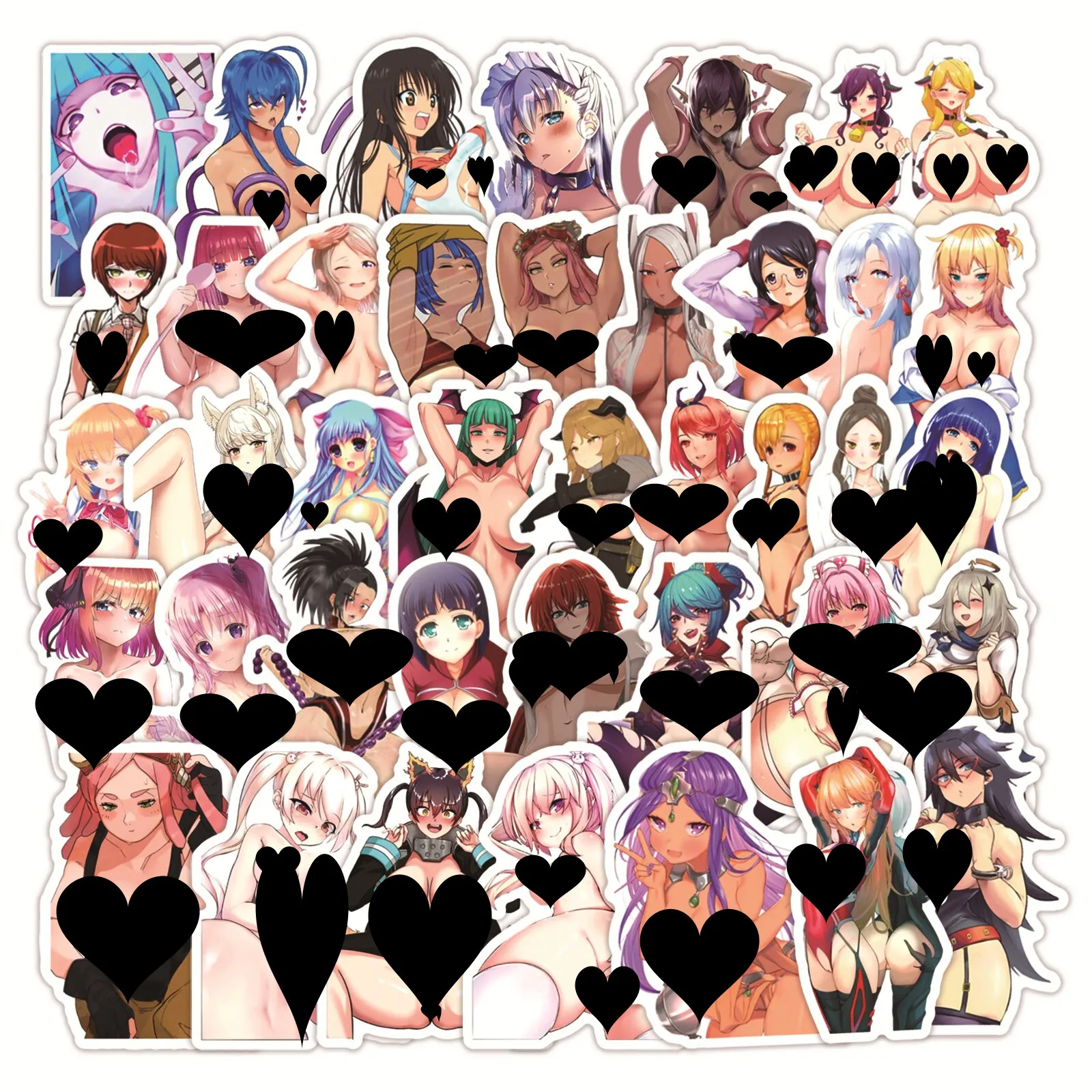 

50pcs Anime Cartoon Sexy Naked Hentai Wild Sticker