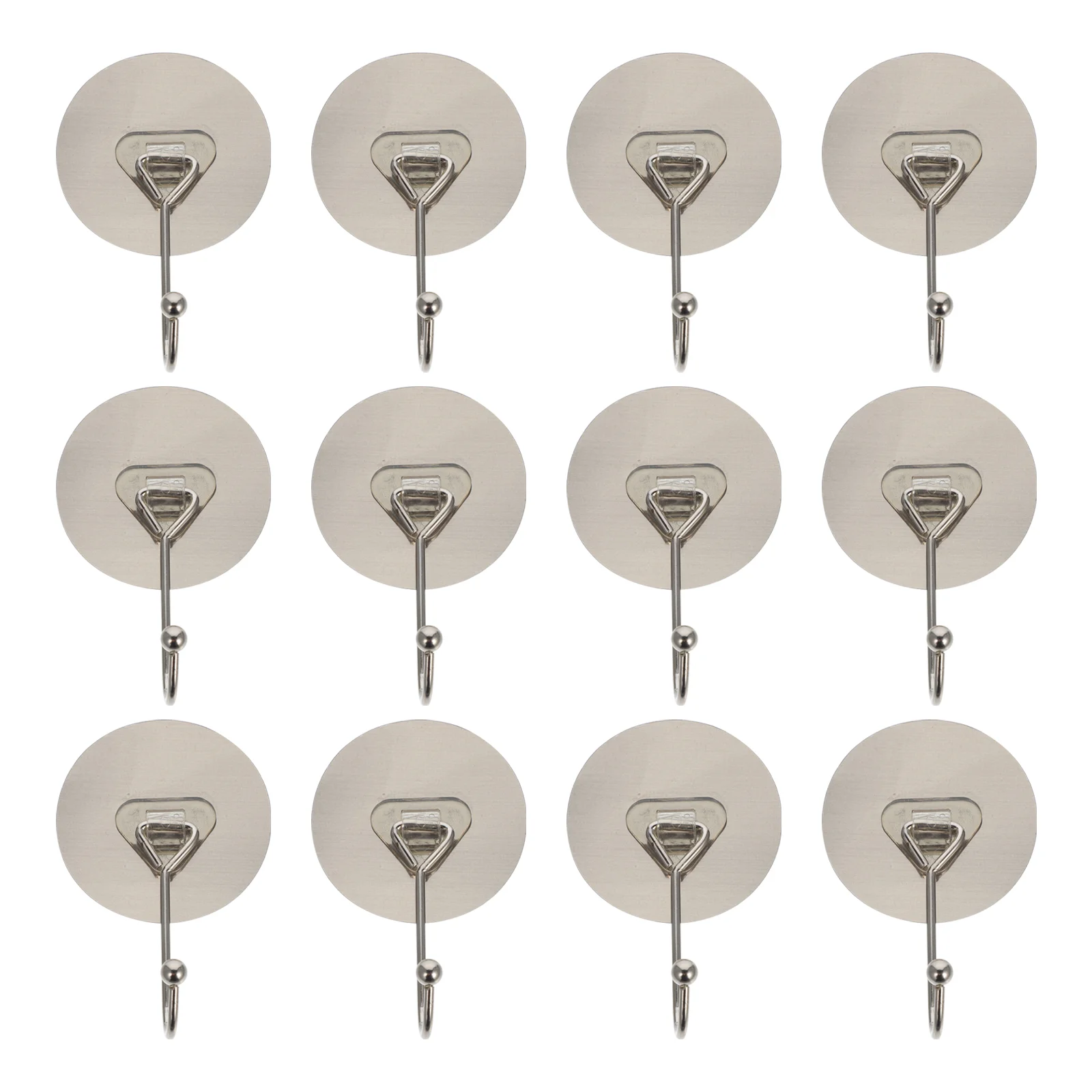 

12pcs Reusable Adhesive Practical Utility Hooks Nail Free Hooks for Bathroom Kitchen