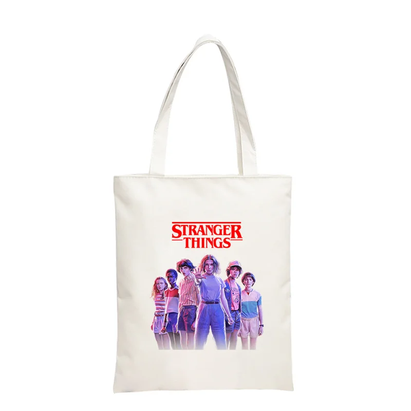 

Stranger Things Hellfire Canvas bag Shopping Bag Tote Harajuku Shopper Bag Women Shoulder Bag women's bag women's bag 2022 trend