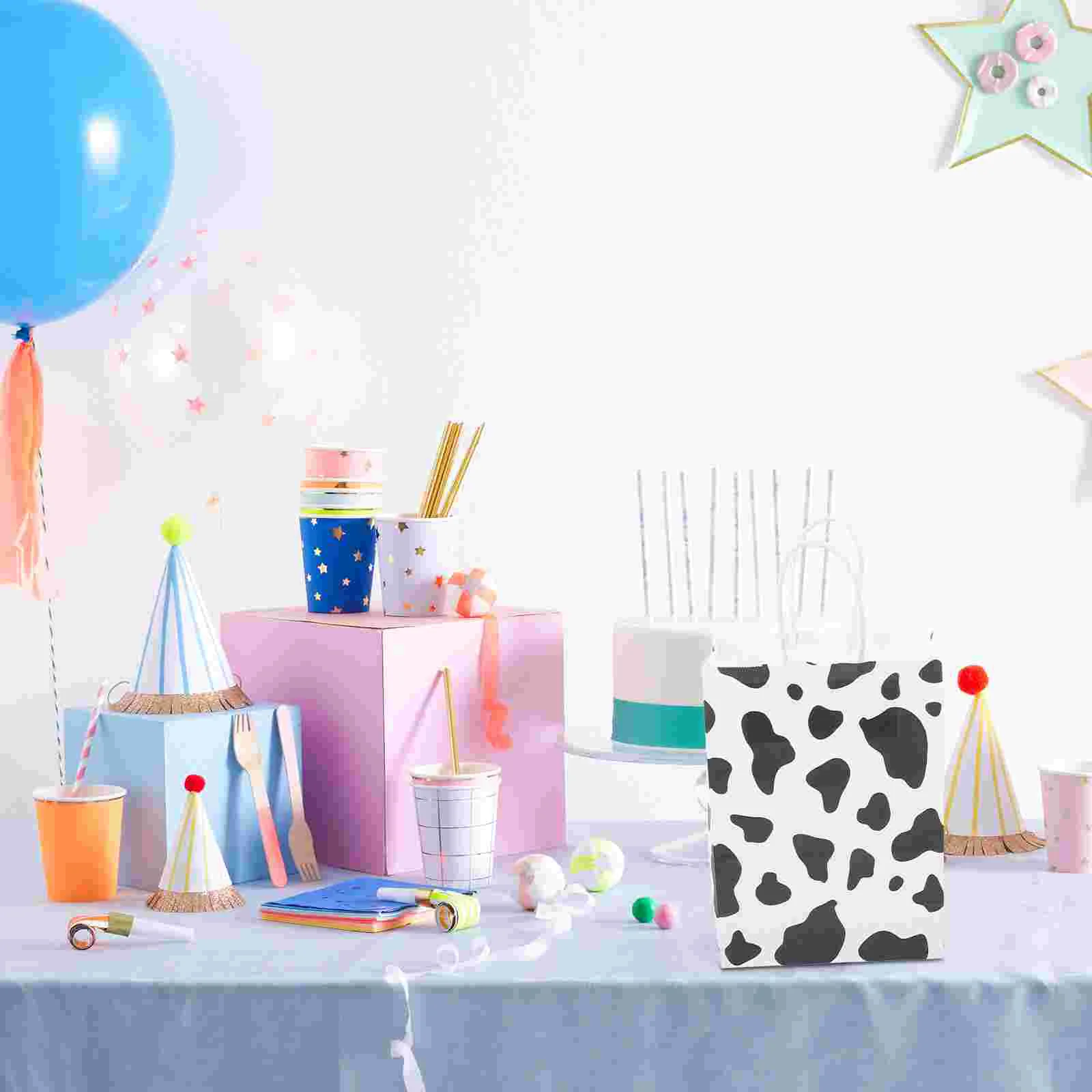 12 шт. корова крафт-бумажный пакет фестиваль упаковочные пакеты с ручками