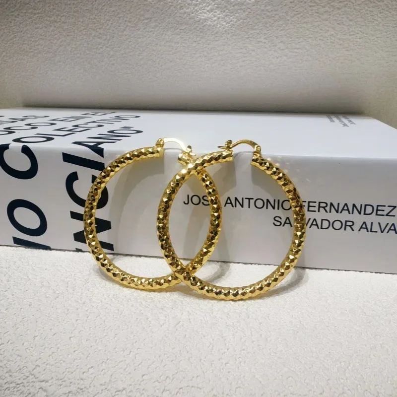 Медные серьги-кольца холодный ветер