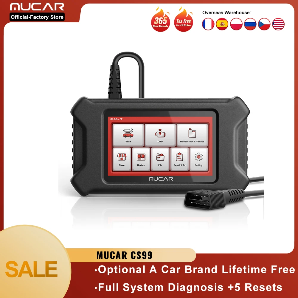 

Диагностический сканер MUCAR CS99 из АБС-пластика, TPMS, OBD2, WIfi, Android